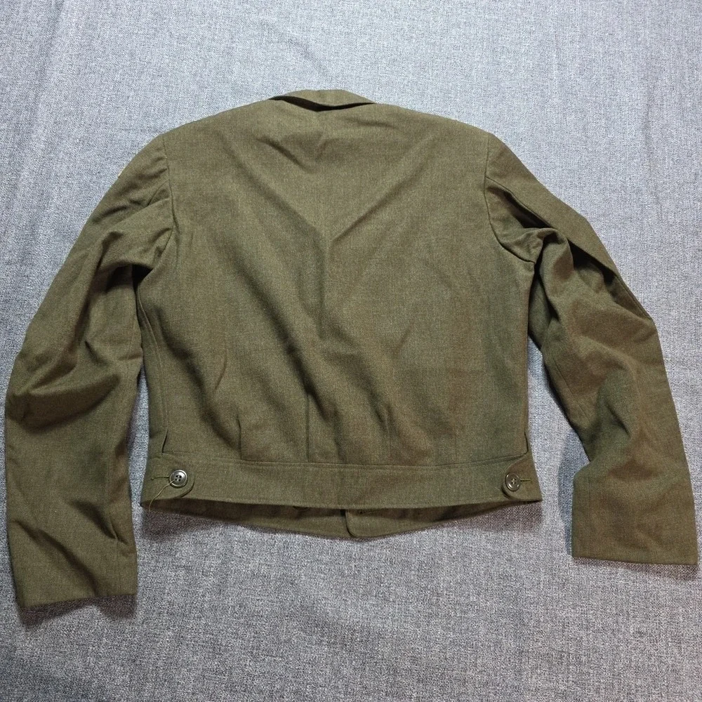 Vintage WW2 US Army 1944 Ike Military Jacket Field Jacket 38R Wool 7th Patch